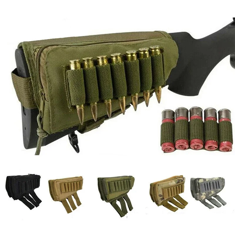 Outdoor Tactical Support Cheek Bag Bullet Bag Accessories Bag 98K CS Military Fan 2-in-1 Bullet Bag Portable stock bag