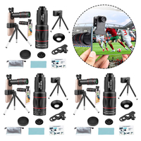 18X Telephoto Phone Lens with Tripod Universal External Zoom Camera Lens Long Focus Telephoto Lens for Picture Video Taking