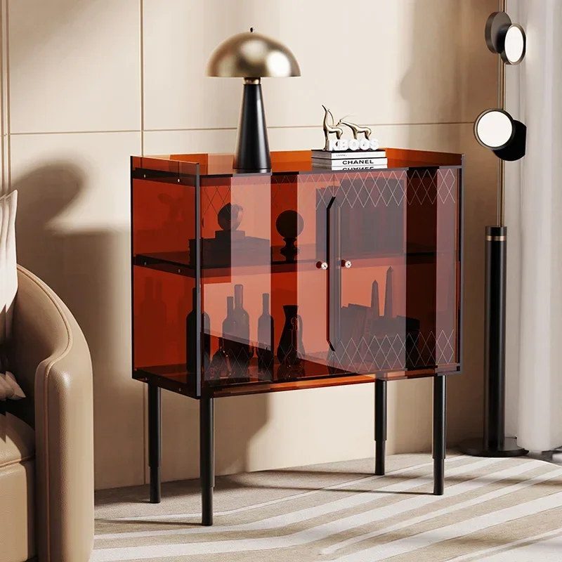 

Acrylic Modern Minimalist Locker Living Room Entrance Storage Cabinet Light Luxury Wine Cabinet