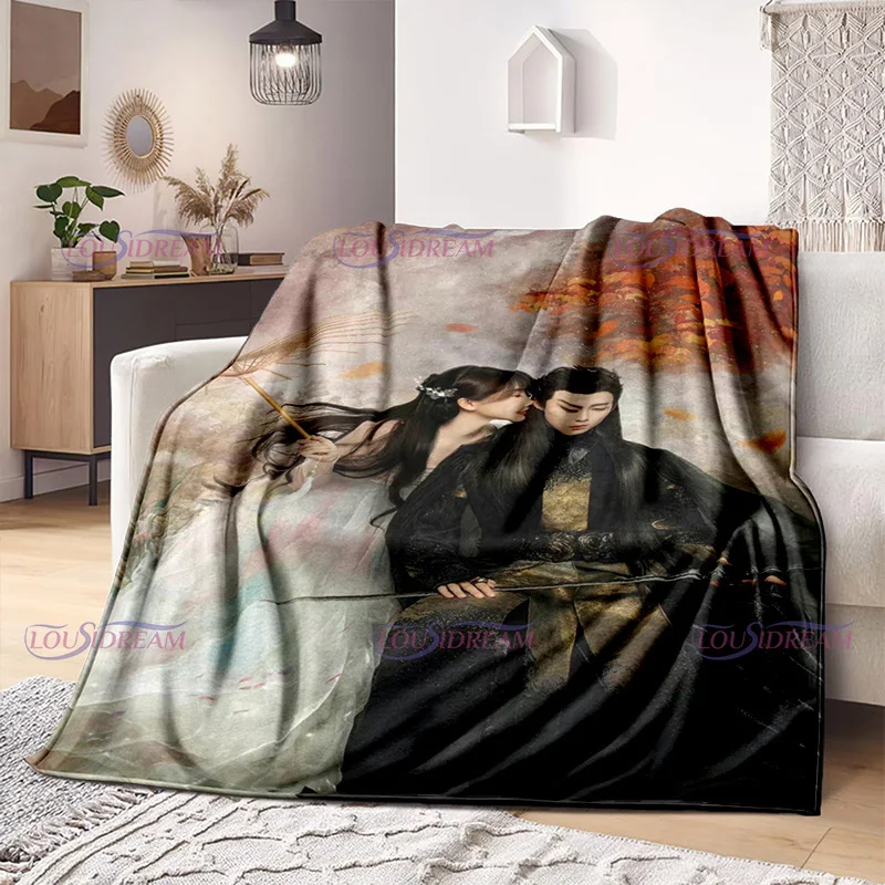 Ancient Tv Love Between Fairy and Devil Blanket Bedroom Cang Lan Jue Dong Fang Qing Cang Flannel Blanket Home Sofa Bedspread