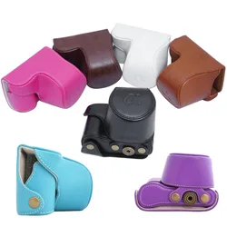 Camera Bag PU Case Cover 1/4 Screw Mount for Sony ILCE-5000 A5000 ILCE-5100 A5100 Camera (Compatible with 16-50mm lens)