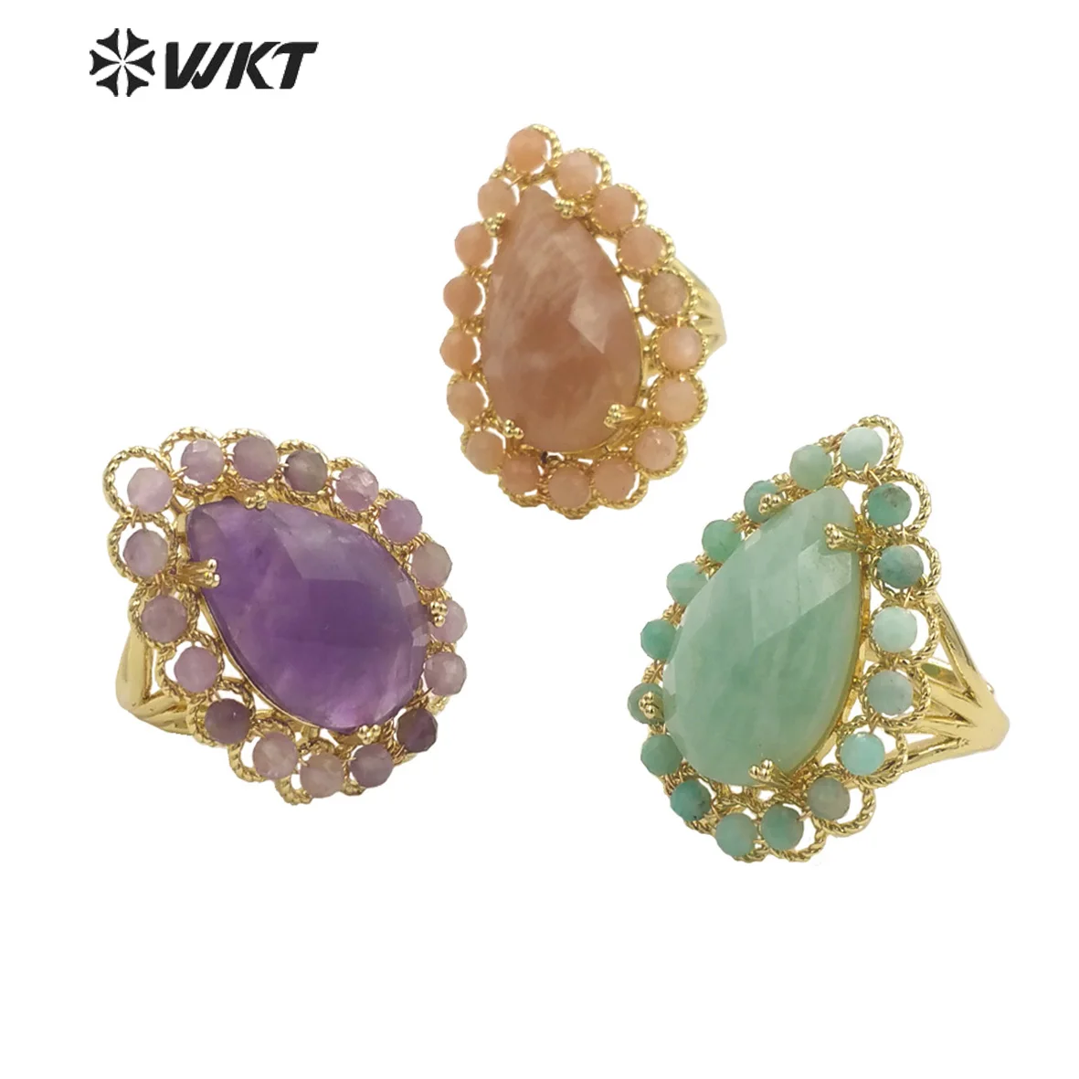 WT-R458 WKT 2023 New sale natural gemstone high-quality ring for women An attractive dance party ring hot style girl accessory