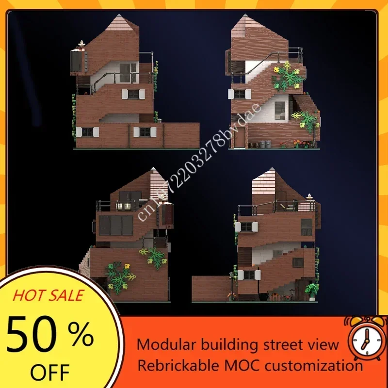 3264PCS Dubbele Helix Huis Modulaire MOC Creatieve street view Model Aangepaste Puzzels Architectuur Onderwijs Assemblagemodel Speelgoed Cadeau