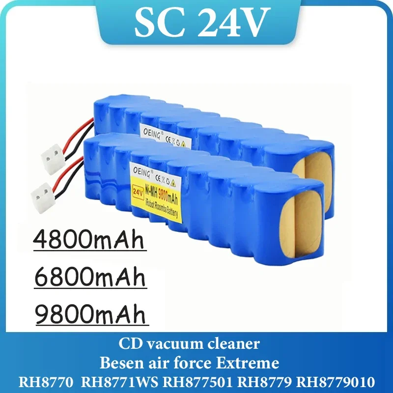 Original 24V SC Ni-MH Battery Pack CD Vacuum Cleaner Suitable Basin Air Force Supreme RH8770 RH8771WS RH877501 RH8779 RH877901