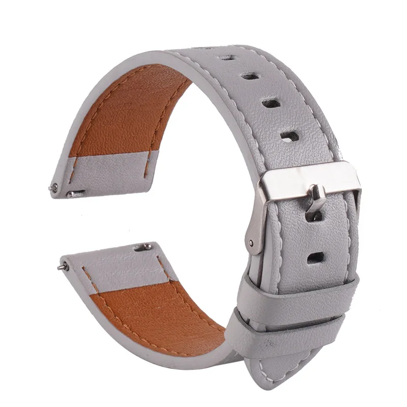 20mm 22mm Leather Strap For Samsung Galaxy Watch 3 41mm 45mm/Gear S3 S2 Sport Bracelet Galaxy 42mm 46mm/Active 2 Band Correas