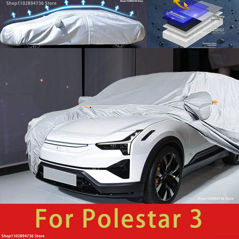 

For Polestar 3 Car protective cover, sun protection, cooling protection, car clothing, car paint protection auto