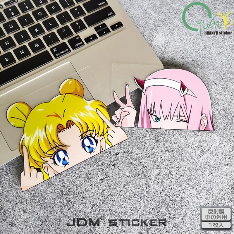 JDM beautiful girl car window car glass decoration personality reflective motorcycle electric body scratch helmet sticker