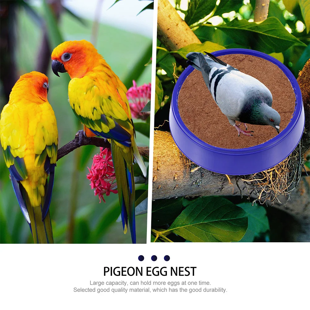 6pcs Pigeon Egg Basin Bird Nest Quail Breeding House Nest Dove Nesting Bowl Bird Hatching Plastic Bird Dovecote Pigeon Coop Cage