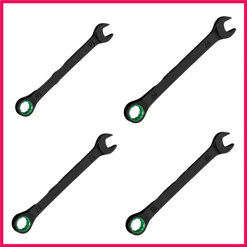 

H051 Auto Ratchet Mechanism Box End Wrench Optimized Leverages Handle Spanner For Effortlessly Bolt Tightening 1set/5pc/4pc