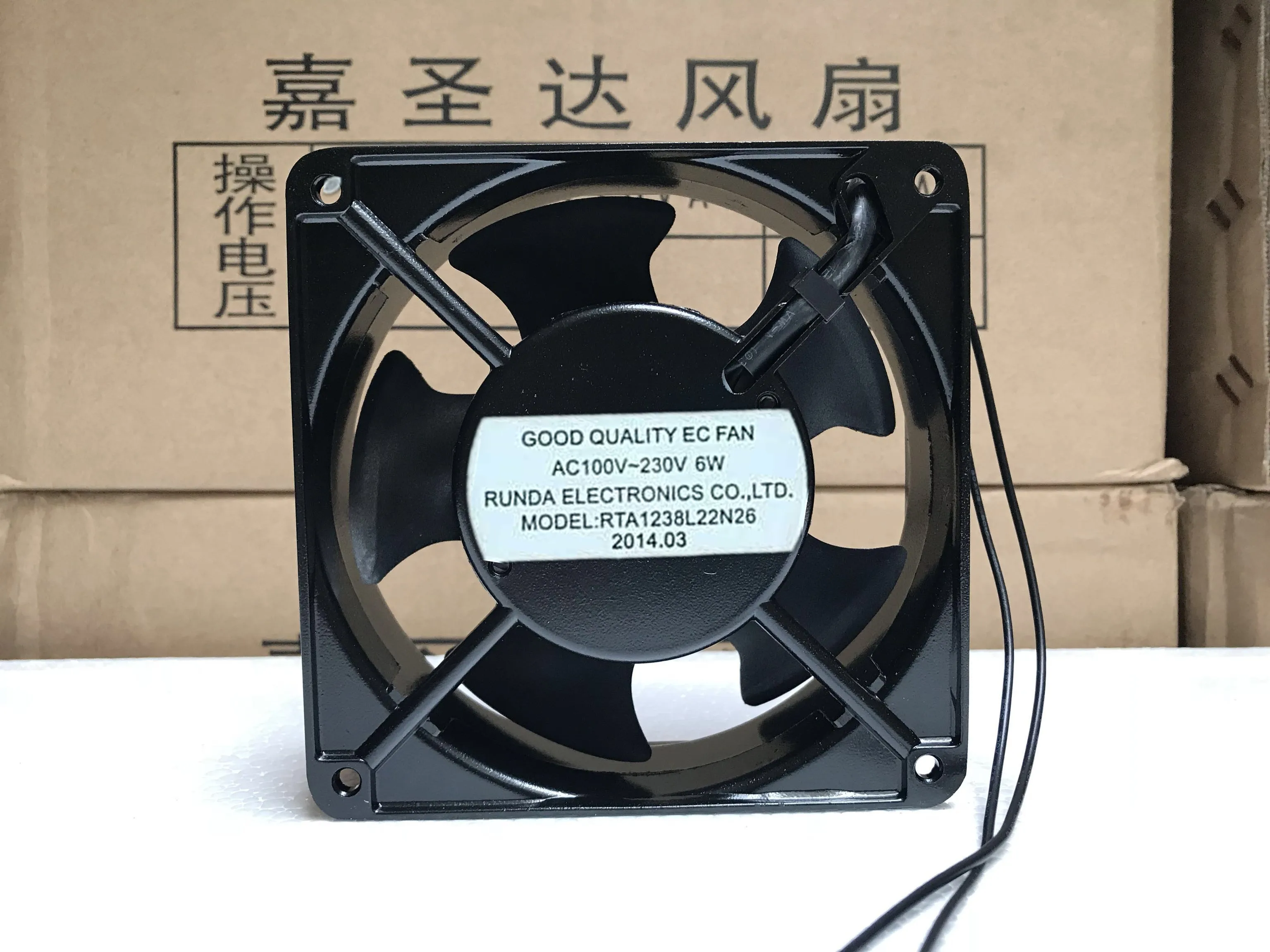 RUNDA RTA1238L22N26 AC 100V-230V 6W 120x120x38mm 2-Wire Server Cooling Fan