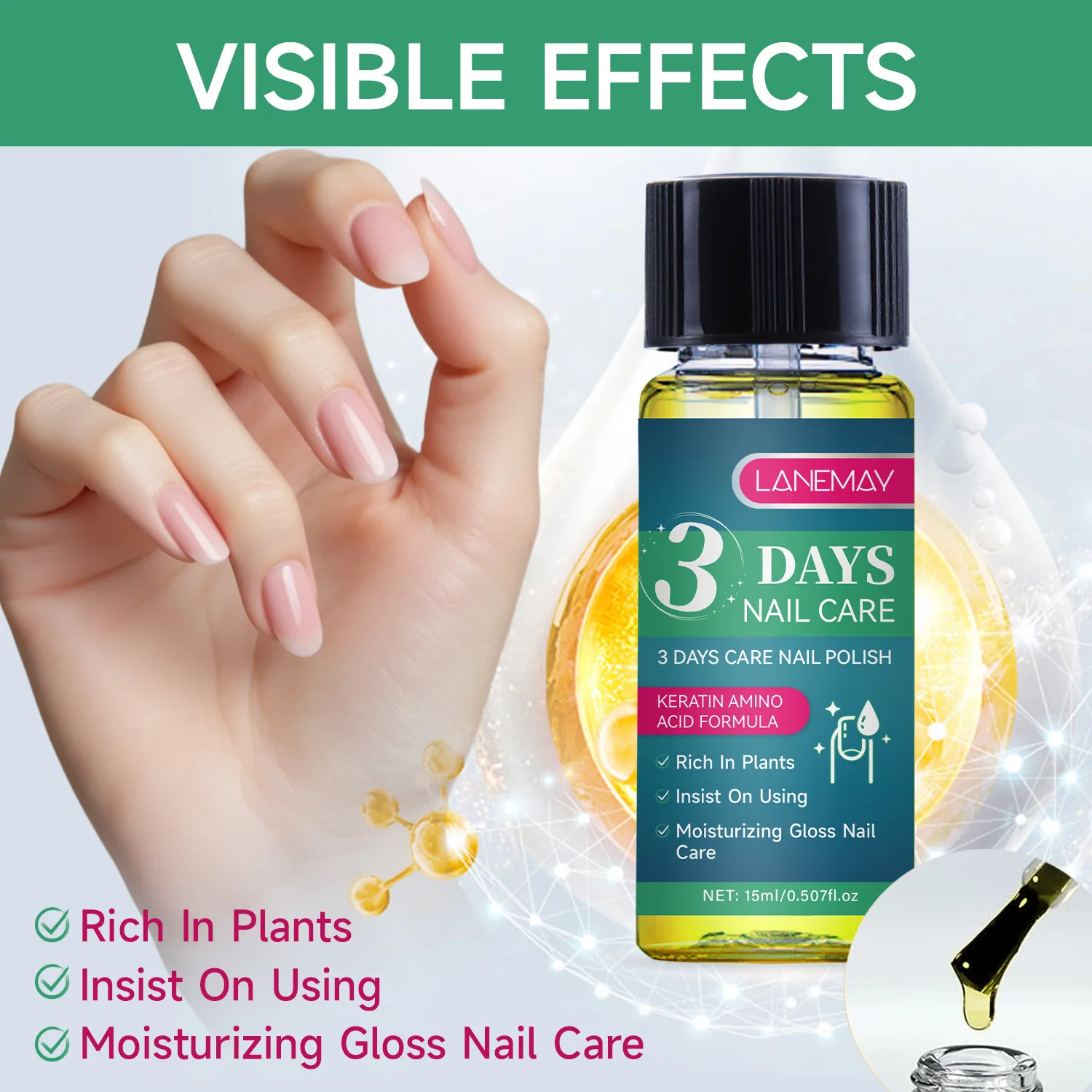 زيت مغذي للأظافر زيت العناية بالأظافر يزيد من اللمعان ويمنع الجفاف وتكسير ترطيب الأظافر للتقليم