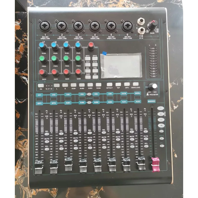 Dictionary Effector VX-12 12-Channel Professional DJ Audio Mixer Built-in Effects USB Recording 5-Band EQ