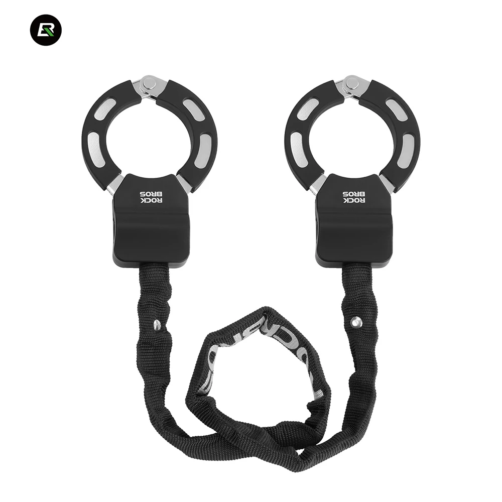 

ROCKBROS Замок цепи для скутера Противоугонная цепь с медным сердечником и круглой головкой Прочный прочный замок для электронного велосипеда Мотоцикл MTB Дорожный велосипедный замок