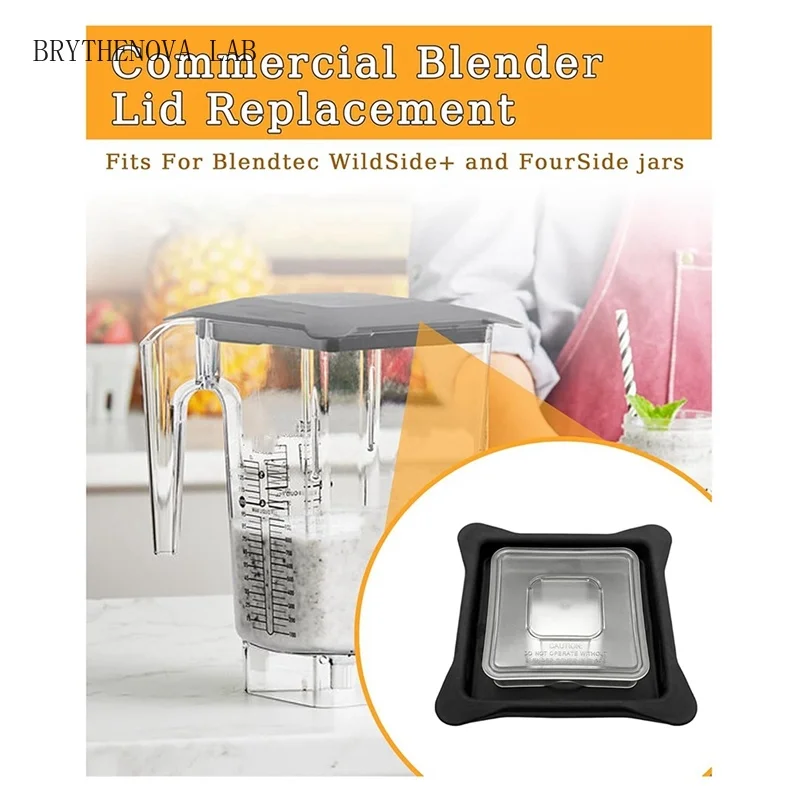Blender Lid Replacement for Blender, Blender Lids Top with Clear Square Plug Retail