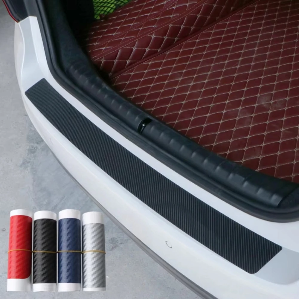 

104 см углеродное волокно, наклейка на багажник автомобиля, защитная полоса 3D4D, без скребка, прочная виниловая наклейка для багажника автомобиля