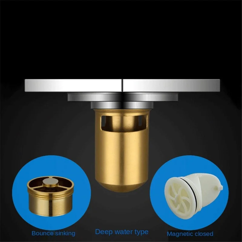 Brass Deodorant Floor Drain Core Deep Water Deodorant Valve Insect Repellent Odor-resistant Plug Cover Kitchen Sink Strainer