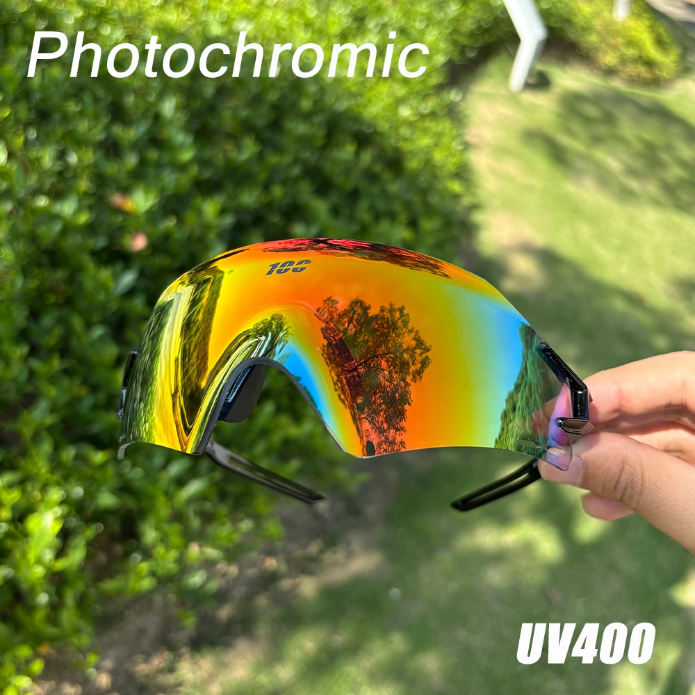 Image of Neueste Photochrome Fahrradbrille UV400 Sport-Sonnenbrille MTB Mountainbike-Brille für Männer und Frauen