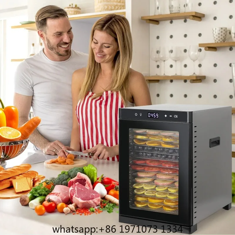 14-Layer Stainless Steel Dried Fruit Machine Commercial Household Dual-Purpose Food Dehydrator Dried Fruits/Vegetables/Meat