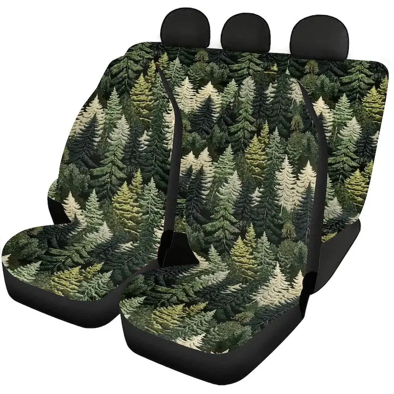 

Green Tree Car Seat Covers Universal Environmentally Friendly Interior Decorations Comfortable Breathable Car Seat Covers
