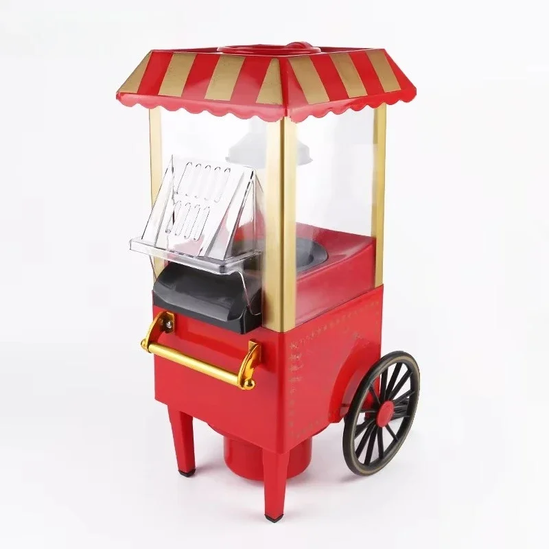 

Household machine Popcorn cart machine Retro portable home, convenient, practical and durable