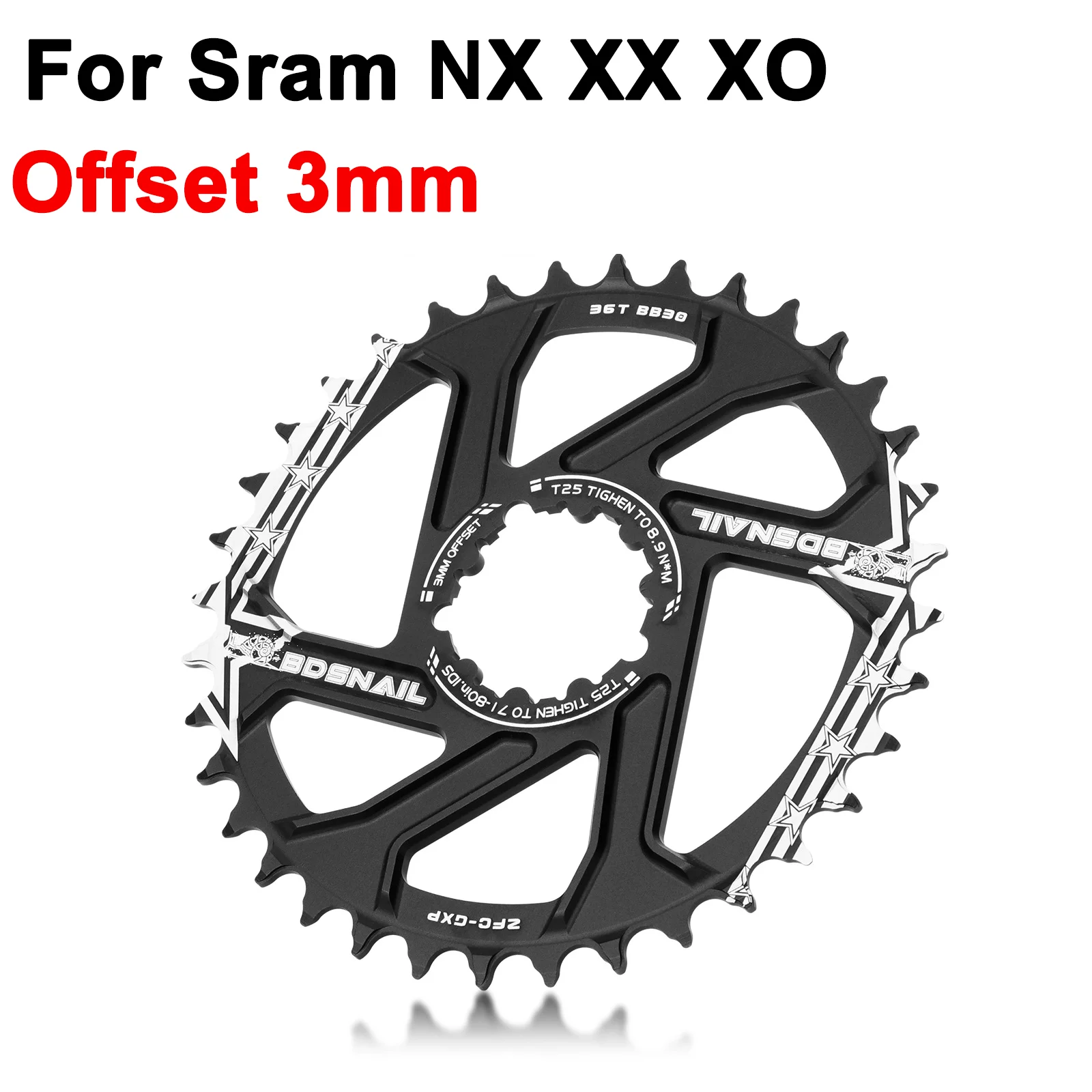 

3 Bolt Direct Mount Chainring For Sram Eagle X9 X0 Xx1 Xo1 3mm Offset 30t 32t 34t 36t 38t 40t Mountain Bike Mtb Crown