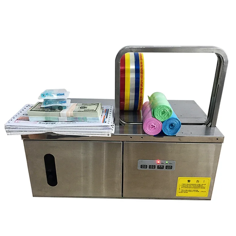 

1PC Automatic Vegetable Strapping Machine Desktop Small Vegetable Strapping Belt Machine Tape Strapping Machine With Foot Pedal