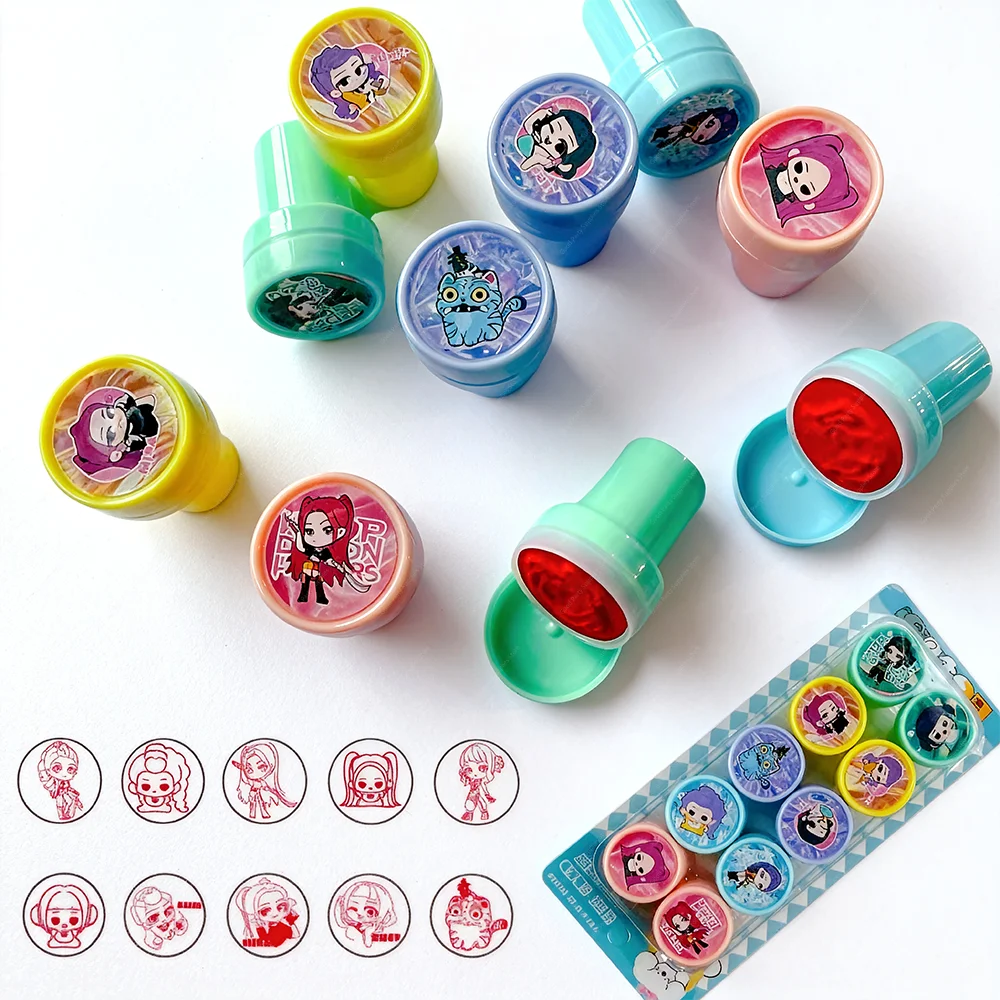 Kpop شيطان هنتر طوابع هدايا الحفلات الكورية Kpop ختم Stamps الاطفال الفصول الدراسية المدرسية المكافآت جوائز جودي حقيبة هدية حفلة عيد ميلاد #2