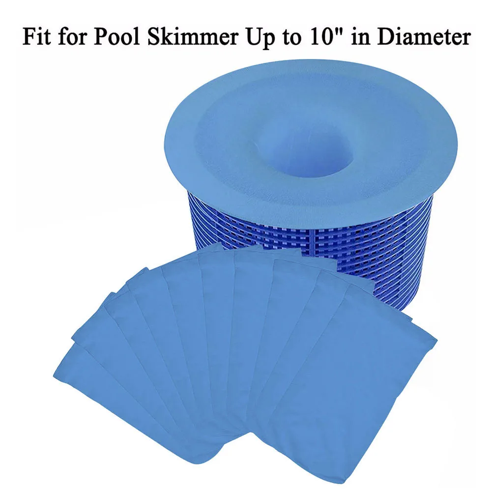 5/10/15Pcs Filter Storage Pool Skimmer Socks Elastic Mesh Screen Net Swimming Pool Filter Socks for Baskets Skimmers Ground Pool
