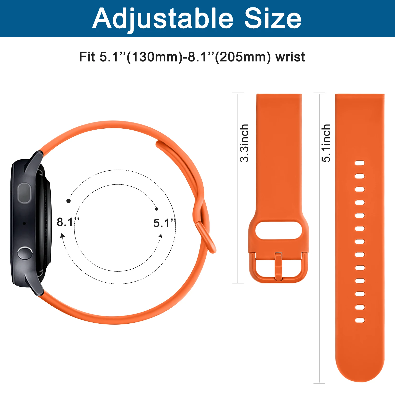 20mm TPU Watch Strap For Garmin Vivoactive 5/3/3 Music Band For GarminActive5  VivoMove Trend/Sport Venu SQ/SQ2/2 plus Wristband