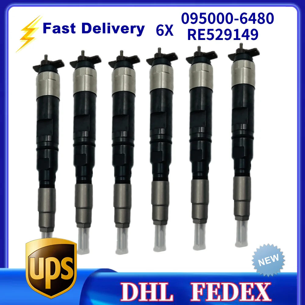 

6X 095000-6480 095000-6481 Форсунка дизельного топлива для двигателя Denso RE529149 John Deer