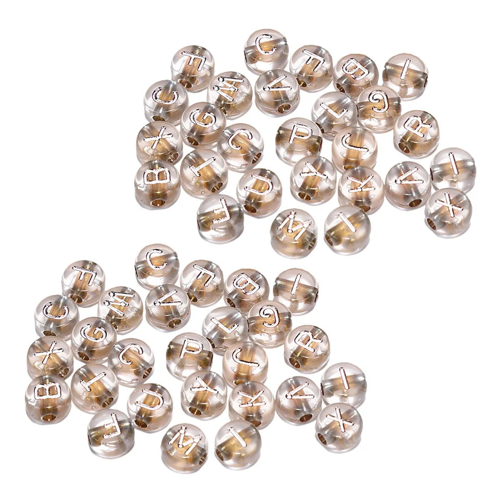 ลูกปัดอะคริลิคสำหรับทำสร้อยข้อมือ 4 ชิ้น 4 ถุง สำหรับงานฝีมือเด็ก ตกแต่งเครื่องประดับ ลูกปัดตัวอักษร อุปกรณ์ทำมือ