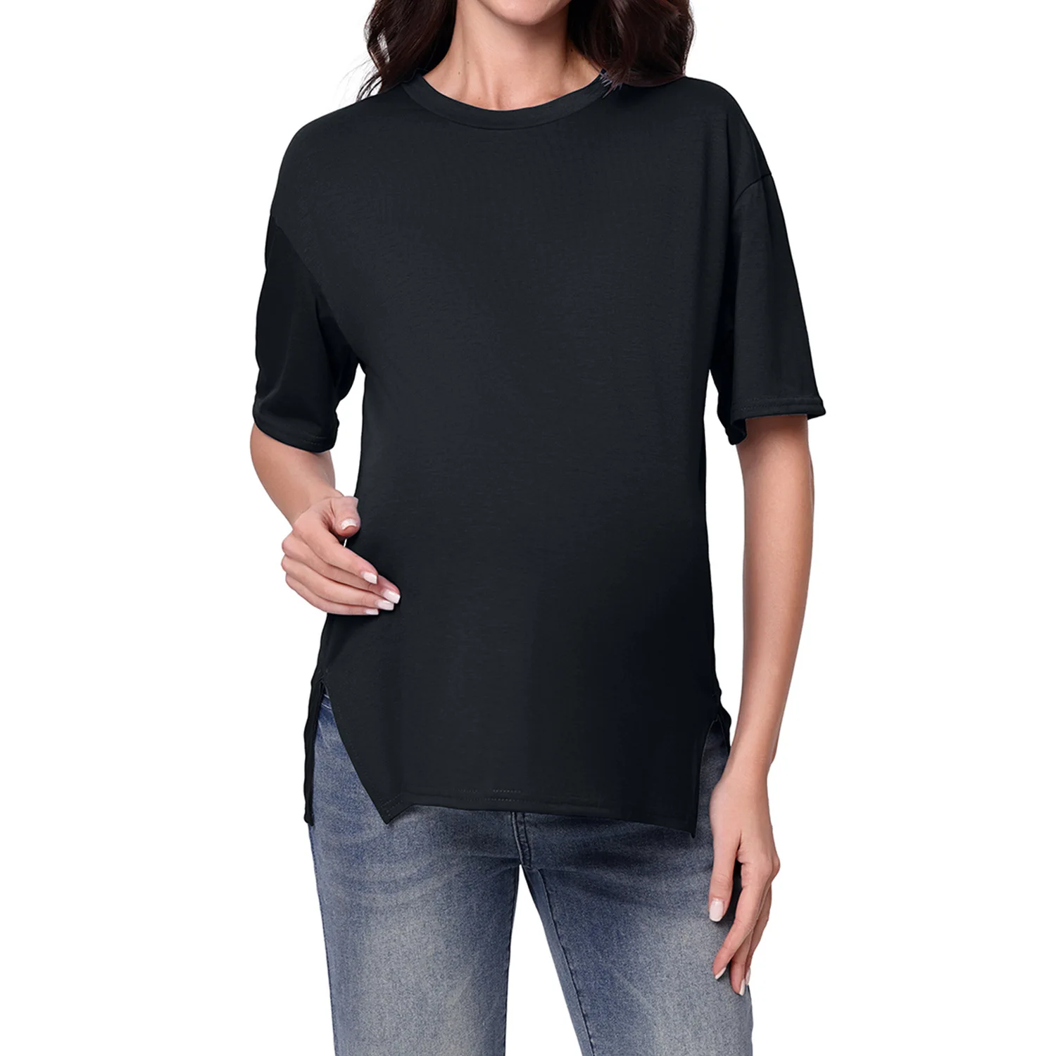 New Arrival Maternity Zipper Sleeveless Women's Clothing Nursing Spring Summer Autumn Versatile Trade Foreign Women's Tees