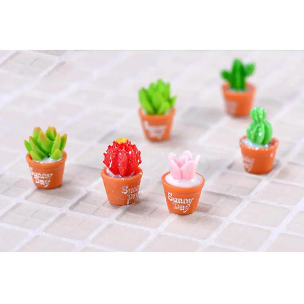 

2X 6 Pieces Artificial Animals And Garden Figure Dollhouse