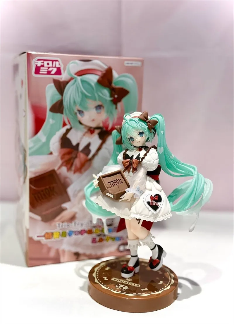 Furyu Hatsune Miku × Tirol Chocolate Trio-Try-It Hatsune Miku × Tirol Chocolate Milky Aroma Ver. Pvc 18cm Anime Figure Toy