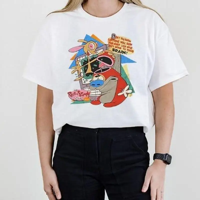 The Ren And Stimpy Funny Cartoon Characters T-Shirt