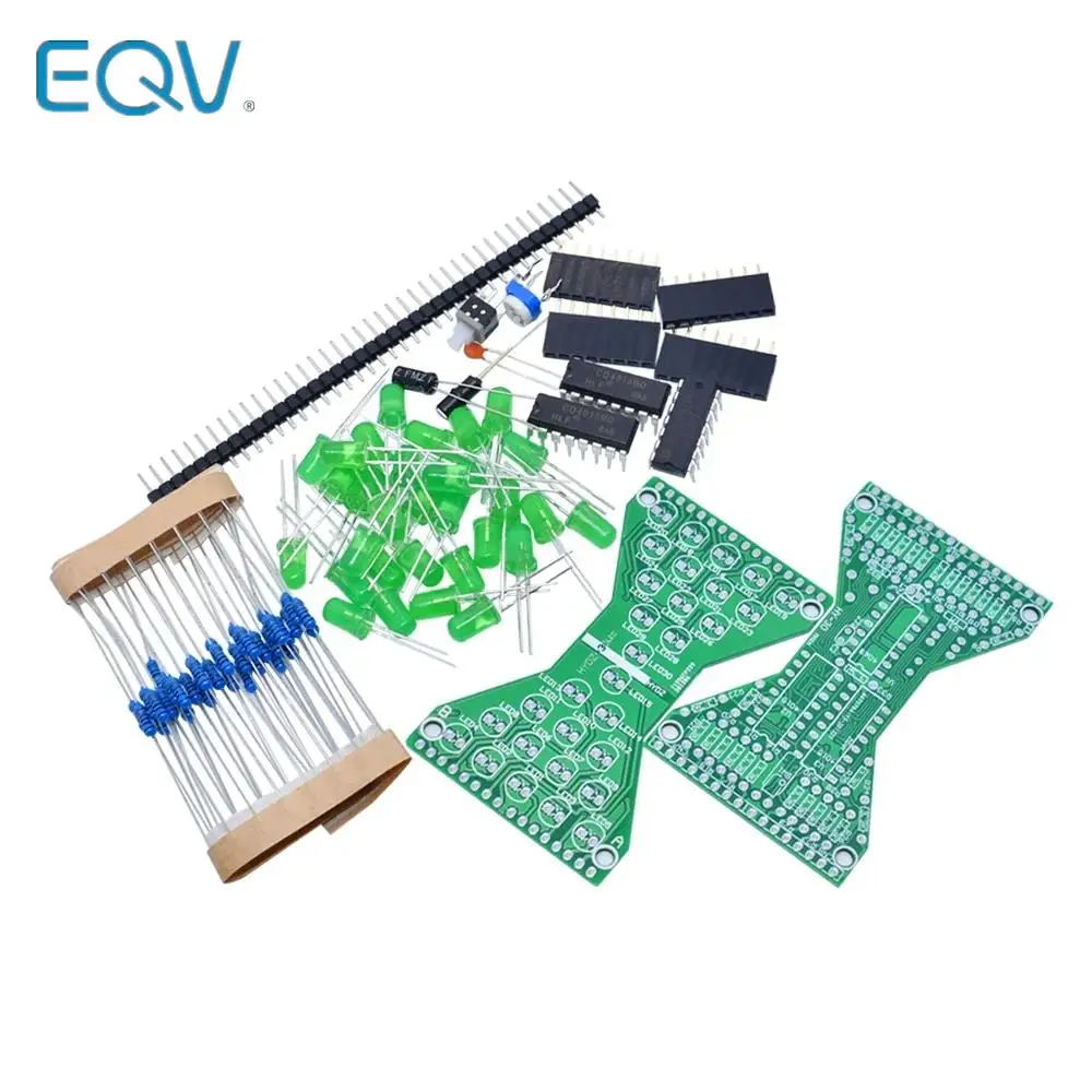 DC 5V Rote LED Elektronische Sanduhr Studenten DIY Kit Geschwindigkeit Einstellbar Lustige Elektronische DIY Kits LED Doppel Schicht PCB bord