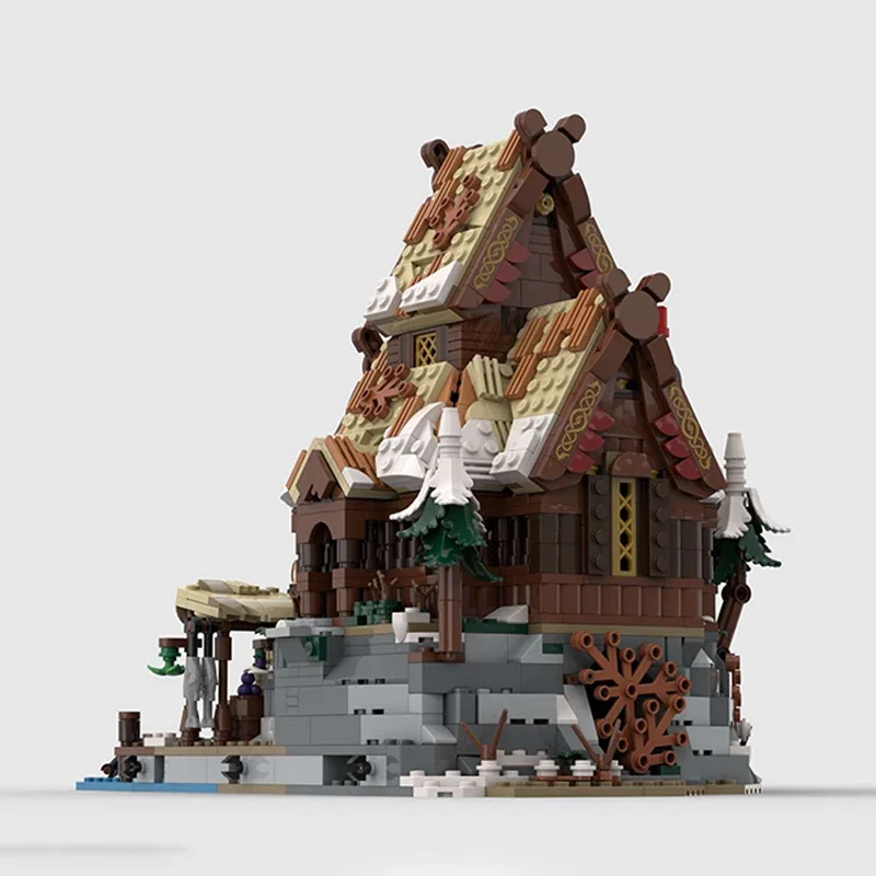 Klocki konstrukcyjne Street View Model Moc Northlands Hut Technology Modular Blocks Prezenty Zabawki świąteczne Zestawy DIY Montaż