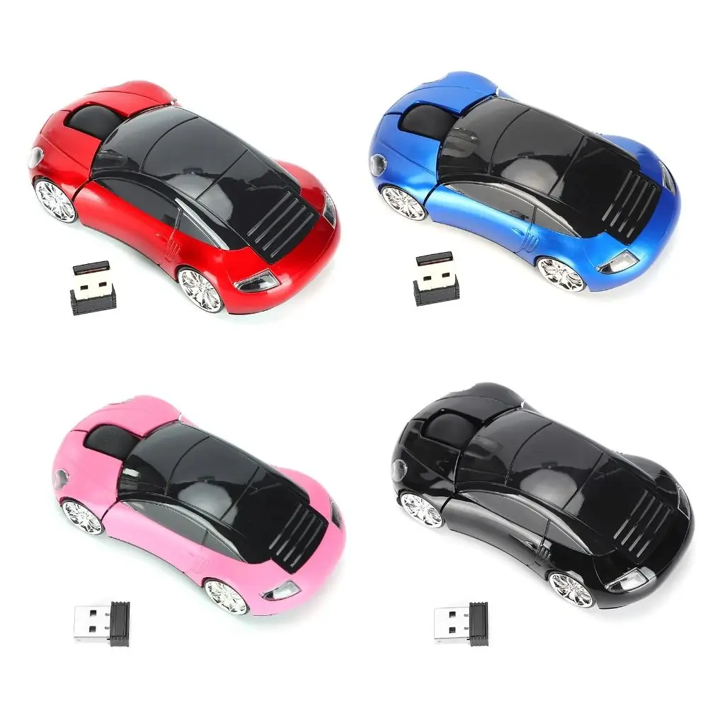 2.4GHz Sports Car Wireless Mouse USB Scroll 1600DPI Car Shaped Wireless Mouse Convenient Low Energy Consumption for Laptop/PC