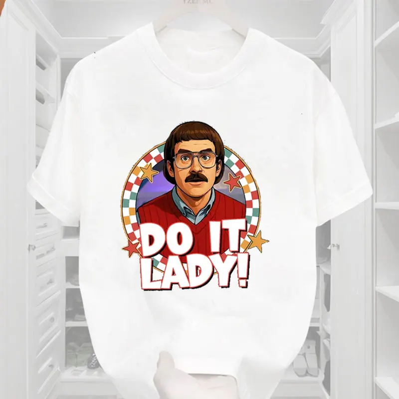 Do it lady chit tik tok retro comédia camiseta engraçado meme gráfico estilo vintage paródia fã algodão crewneck único humor topo