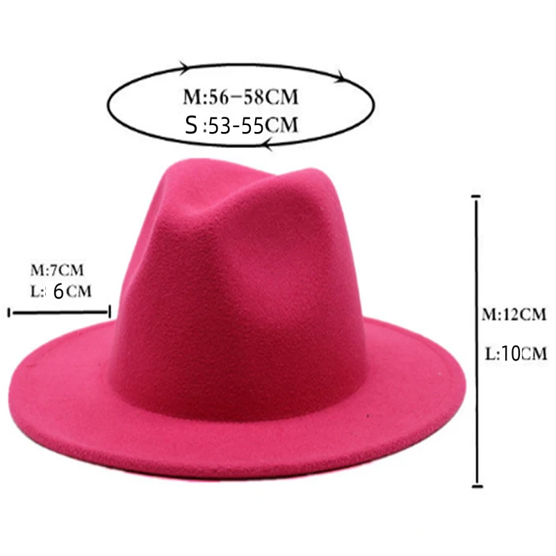 New Versatile Flat Brimmed Jazz Retro Hat for Men And Women European American British Style Felt Cap for Autumn Winter Cowboy