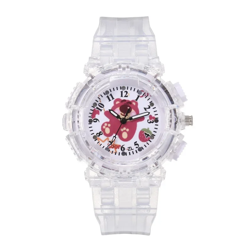 Mininstants-Montre à quartz pour enfants, montre-bracelet de sport brillante, dessin animé Disney Lotso Shoous, garçons et filles, étudiants, cadeaux de Noël