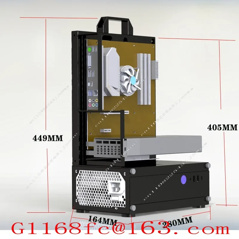 Open Chassis 240/360 Water-cooled Air-cooled Rack Atx/matx Graphics Card Vertical Desktop Host Small Chassis