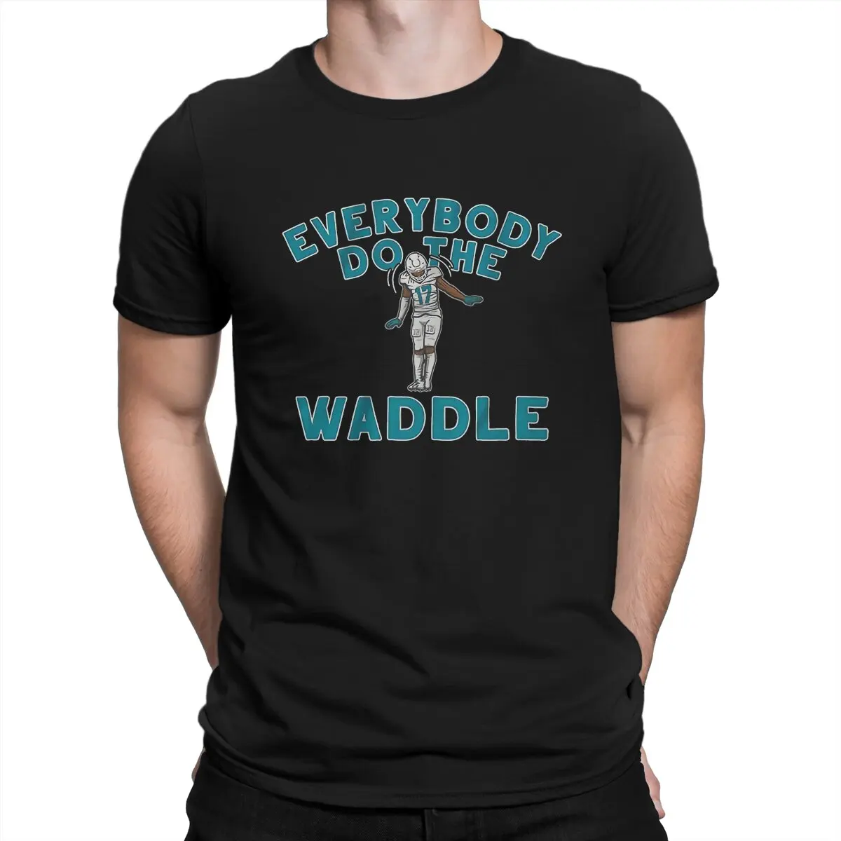 Jaylen Waddle Men's T Shirt American Rugby Funny Tees Short Sleeve O Neck T-Shirt 100% Cotton Summer Clothes