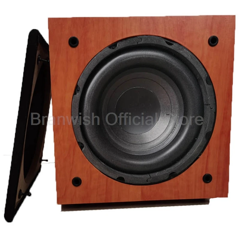 8inch 150W*2 Subwoofer 100-240V Active Speaker 4ohm HiFi Wooden Super Bass Tweeter Portable Sound Box for Home Theater Audio 1Pc