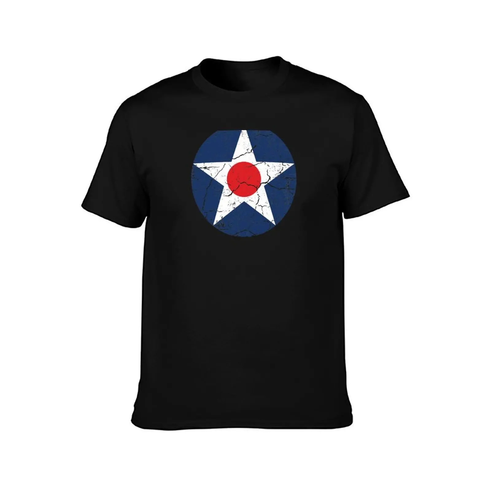 Air Force Roundel USAAC USAF Vintage T-Shirt, Summer Casual Cotton Tee, Oversized Streetwear Tops, Vintage Graphic Print