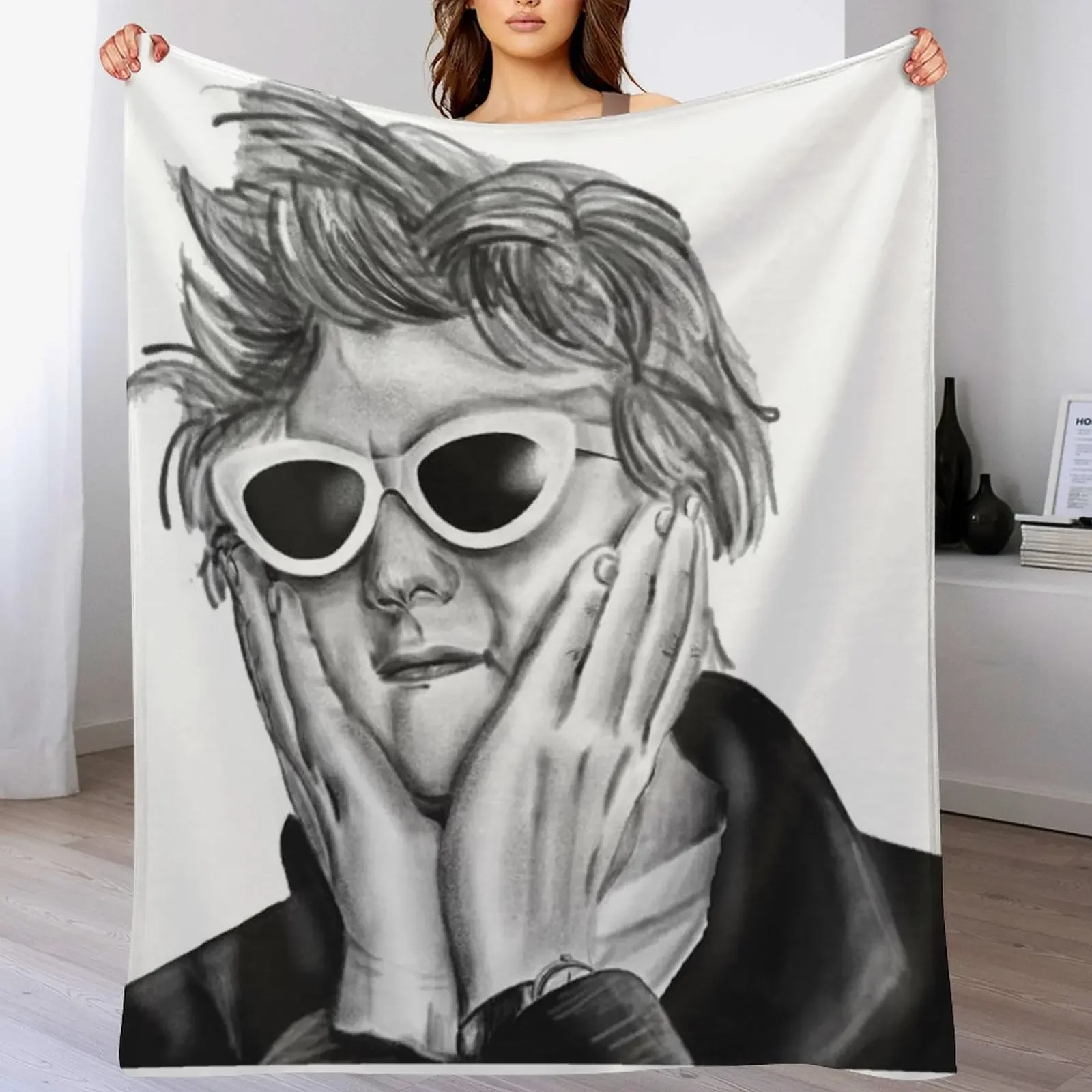 

Lewis Capaldi hand drawn portrait Throw Blanket decorative Bed Fashionable Stuffeds Decorative Sofas Blankets