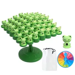 Frog Balancing Tree Game Children Balance Tree Toy Frog Balance Tree Game with 50 Chess Punishment Plates for Concentration