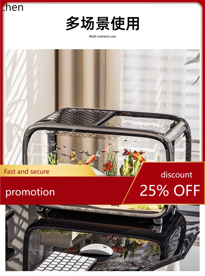 

ZMLhome living room new ecological landscaping full set of filtration and oxygen production machine desktop small turtle tank