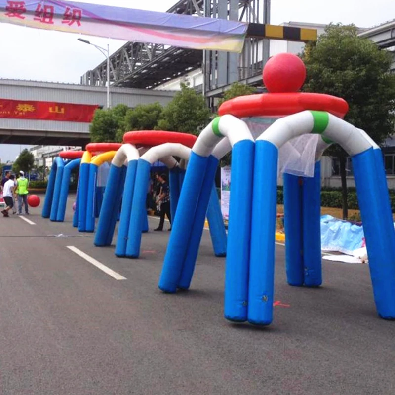 حامل كرة سلة قابل للنفخ عالي الجودة، لعبة رياضية قابلة للنفخ محمولة للملاهي الخارجية