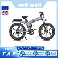 Eu Warehouse  Bici Elettrica 1000W   48V Battery  19.2AH Upgrade Folding Electric Bicycle Engwe X26 Ebike